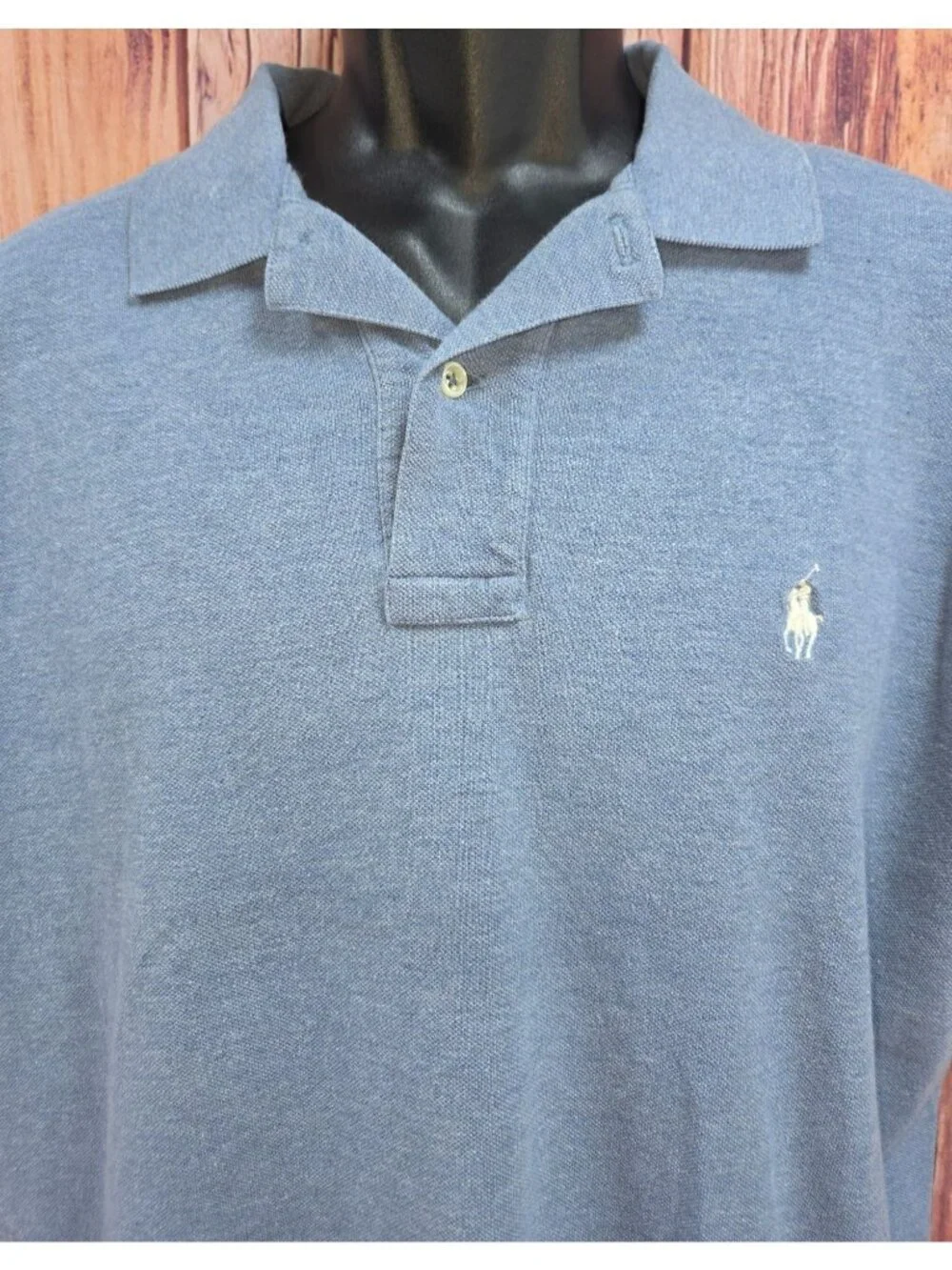 Polo Ralph Lauren Blue Short Sleeve Polo Large 100% Cotton Made In Bolivia